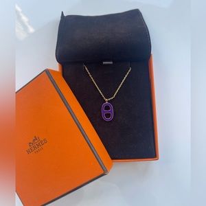 BRAND NEW. Hermes Paris Farandole pendant, small model in Purple. Box included